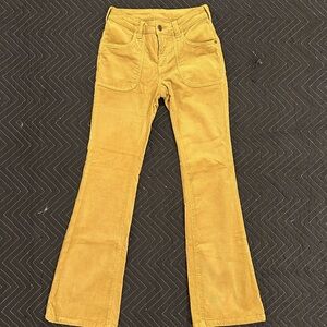 Anthropologie Pilcro low rise Women's Mustard Flare Corduroy Jeans